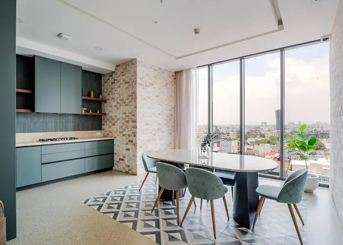 Bg Sleek 2br W Gym In Roma Sur Mex-298 * Mexico City